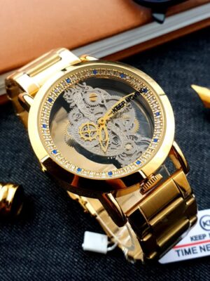 Gold mechanical clearance watch